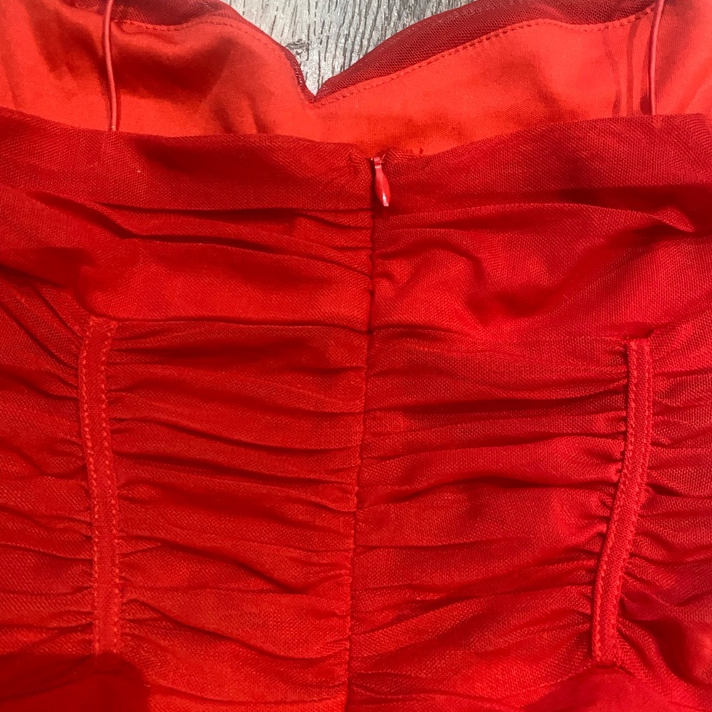 Superdown Red Ruched Bodycon Dress - Picture 7 of 7